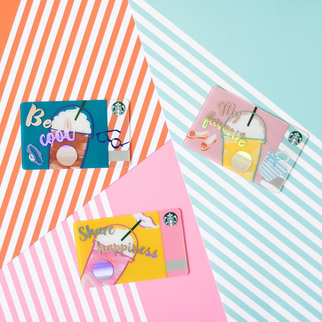 Starbucks 3種類のフラペチーノ デザインのスターバックスカードが新登場 初夏のコーディネートに取り入れたいアイテム スターバックスカード スターバックス Ciao Nihon