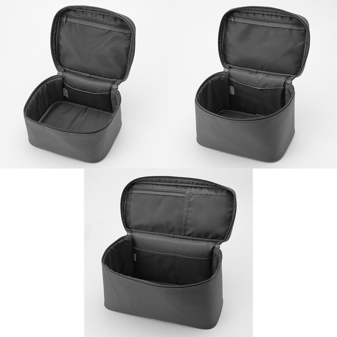 Muji無印良品 新商品 ナイロンメイクボックス グレー 底板を立てると仕切りとしても使えるナイロンメイクボックスに 新色のグレーが発売されました メイクボックスと Ciao Nihon