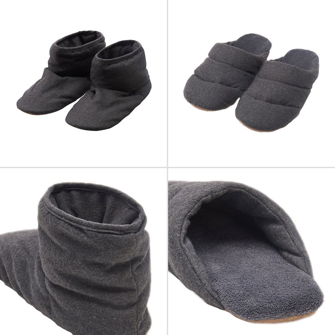 Muji無印良品 新商品 グレー羽毛ルームブーツ スリッパ ダウンを使った軽くてあたたかいルームブーツ スリッパです 洗濯用ネットを使用すれば 洗濯機でも洗えます 無印 Ciao Nihon