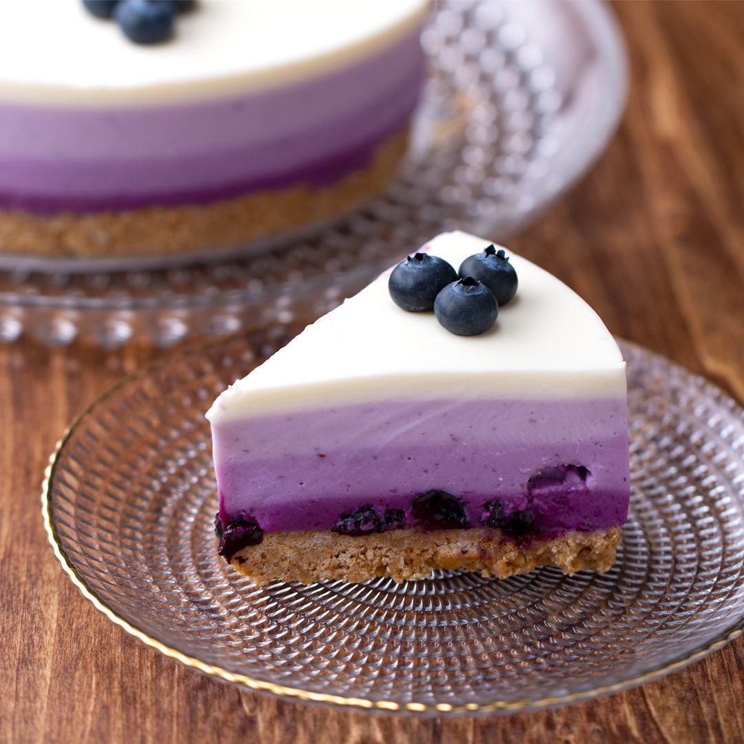Tastyjapan 4層のブルーベリーレアチーズケーキ 断面にうっとり 4 Layer Blueberry Cheesecake ㅤㅤㅤㅤㅤㅤㅤㅤㅤㅤㅤㅤㅤ 作ったら Ta Ciao Nihon