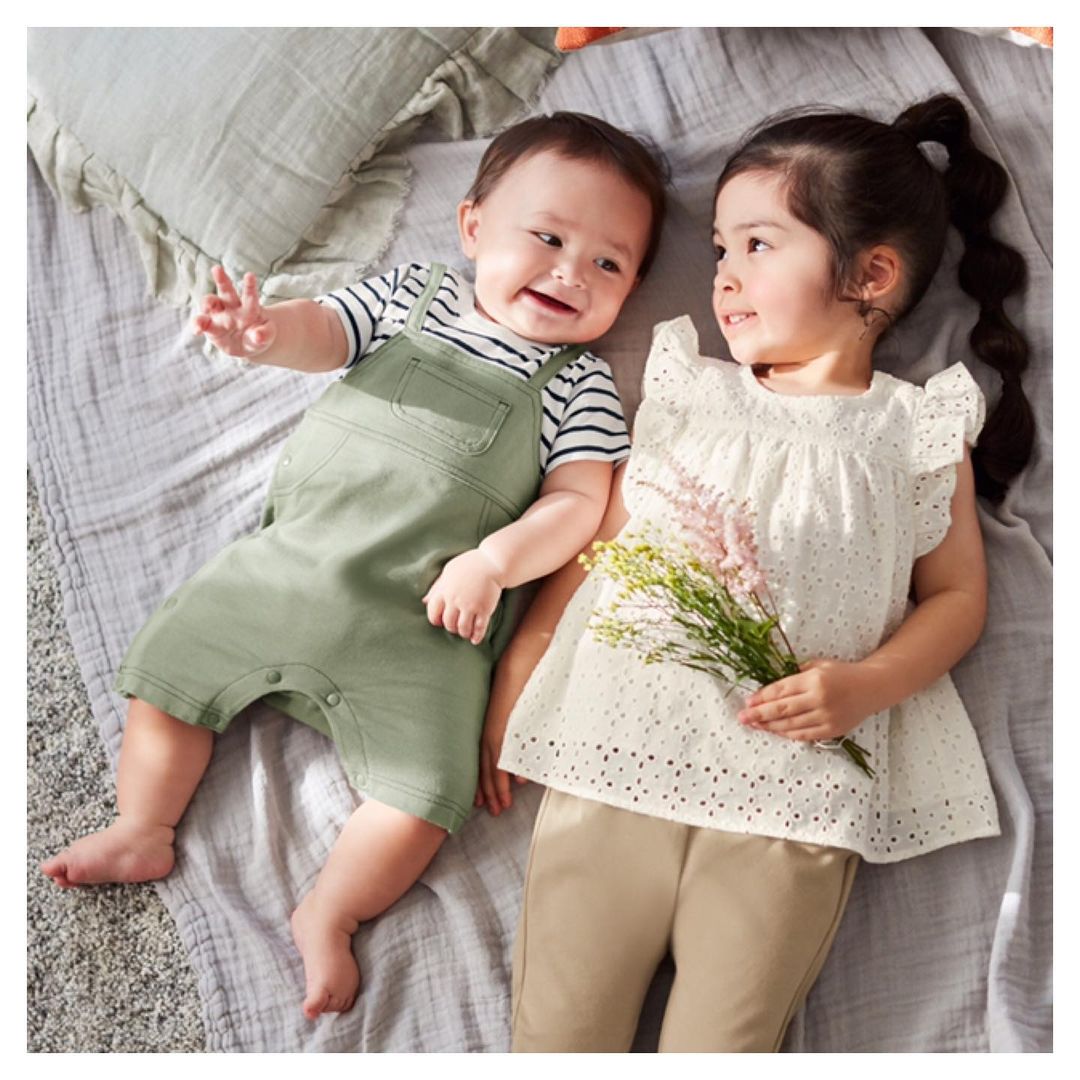 Gu ジーユー Gu Baby 2月22日 月 発売予定 取り扱い店舗 発売商品を公開しました ママパパの声から生まれた はくだけでサマになるサマナルパン Ciao Nihon