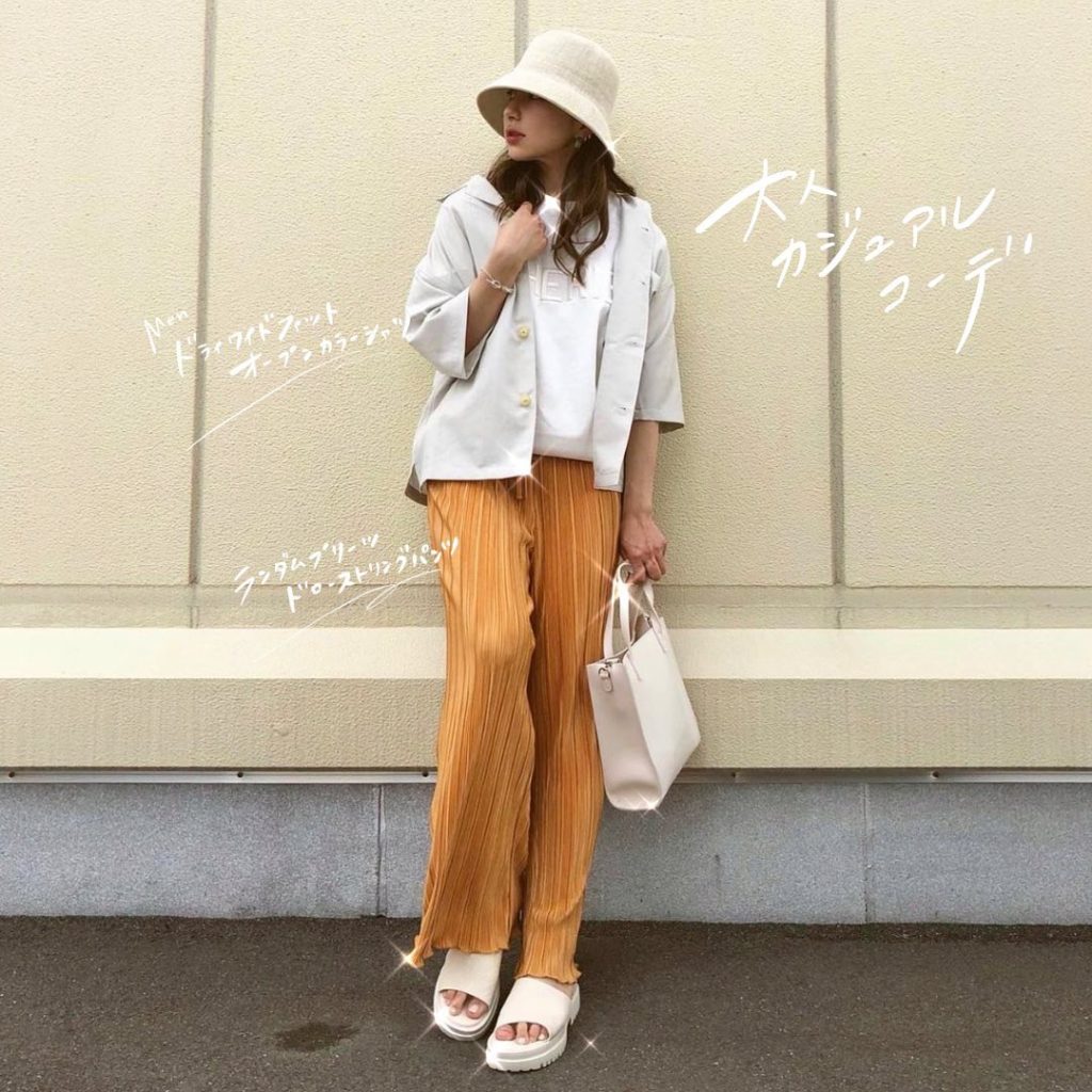 ランダムプリーツドローストリングパンツ Ciao Nihon