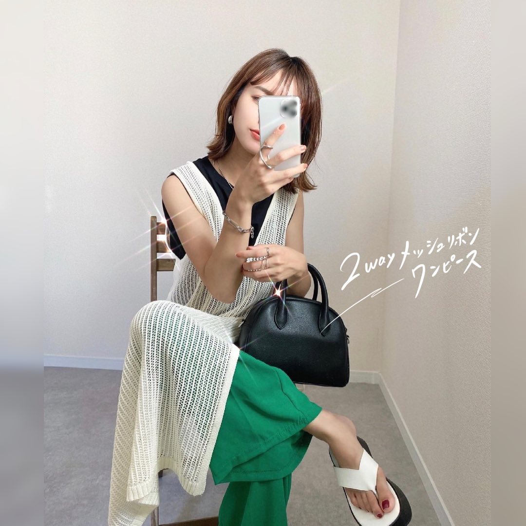 Gu For All 2wayメッシュリボンワンピースをpick Up お洒落女子必見の メッシュワンピ深めvネックをフロントにしたら 顔まわりもスッキリ抜群に可愛いですトレンドの Ciao Nihon