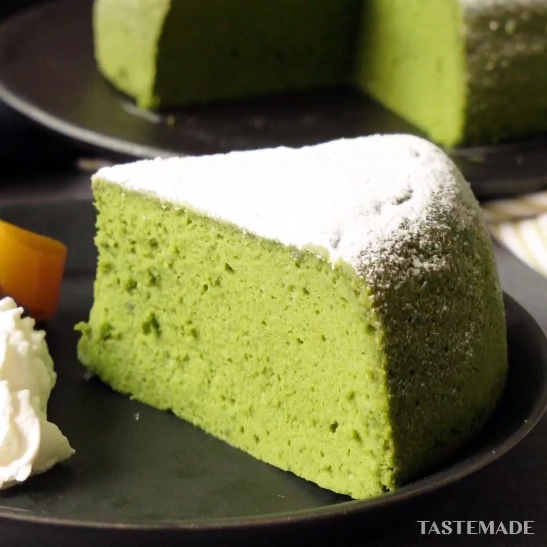 Tastemadejapan 炊飯器にお任せ しとしゅわ抹茶スフレチーズケーキ すごーく簡単に出来ちゃうしゅわしゅわスフレは濃い抹茶で大人味に おもてなしおやつに大活躍の予感 Ciao Nihon