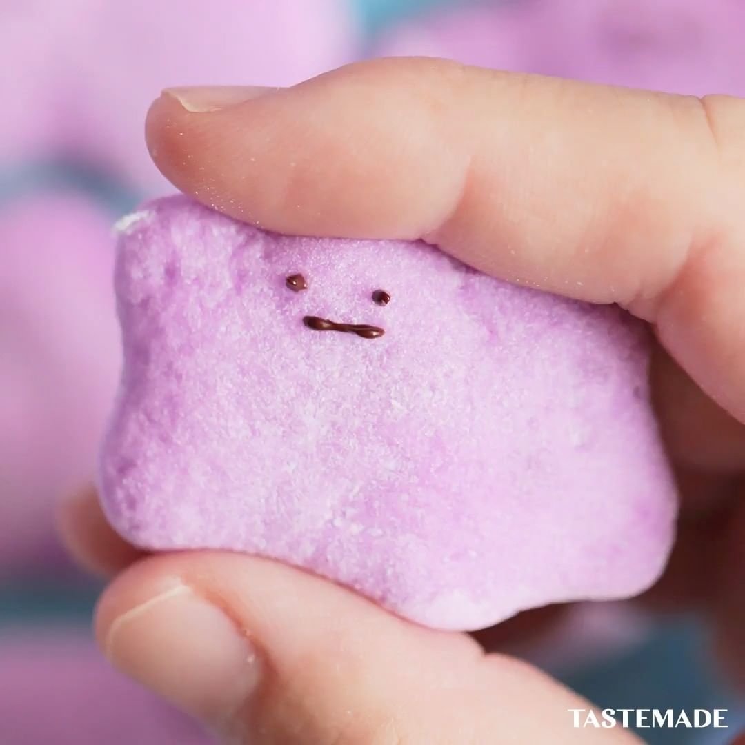 Tastemadejapan メタモンマシュマロ ふにふに モギュ いろんなメタモンを作ってみよう 材料 卵白 2個分 砂糖 g 片栗粉 適量 食紅 ピンク 適 Ciao Nihon