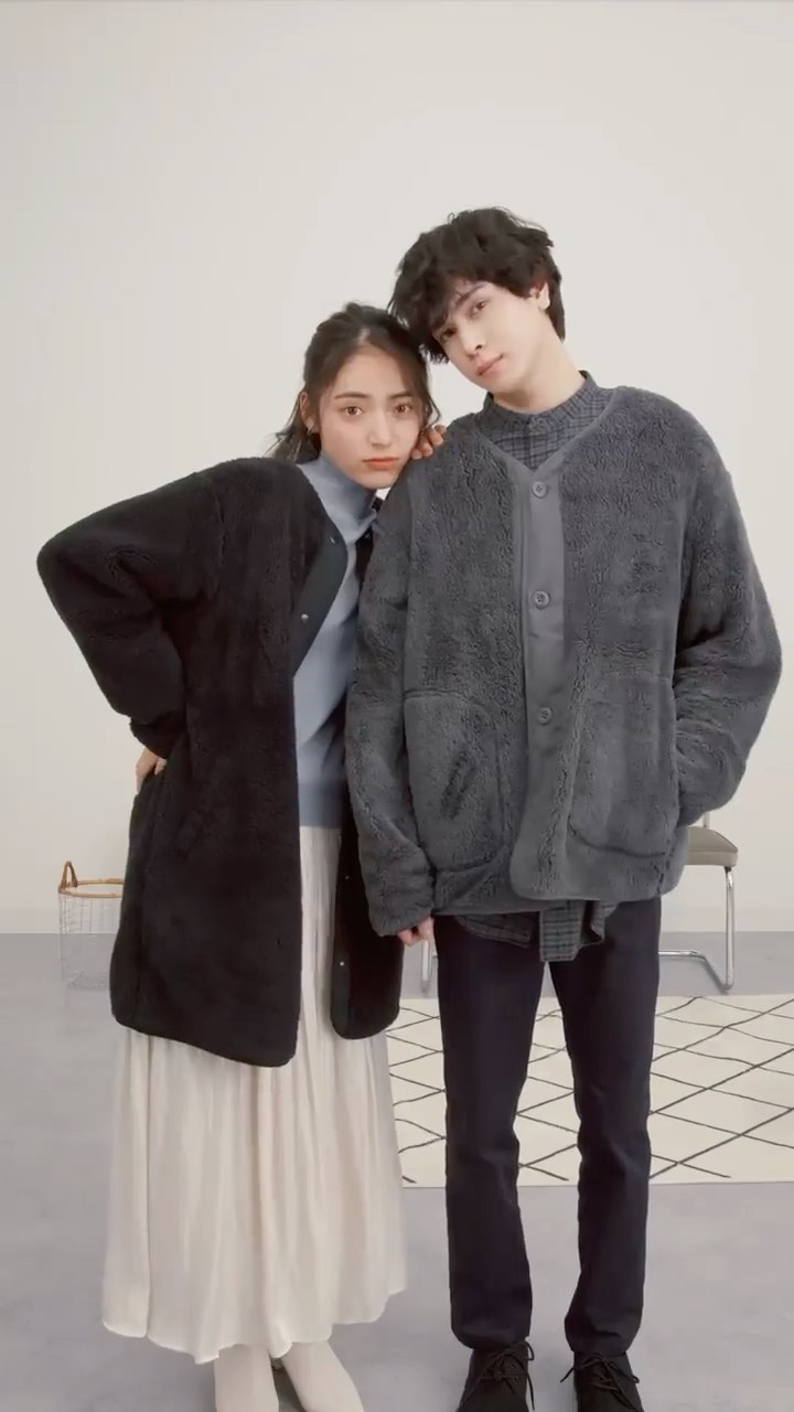 Gu ジーユー Fleece Collection フリーシーフリースノーカラーコート 2 990 フリーシー フリースコンビカーディガン 2 Ciao Nihon