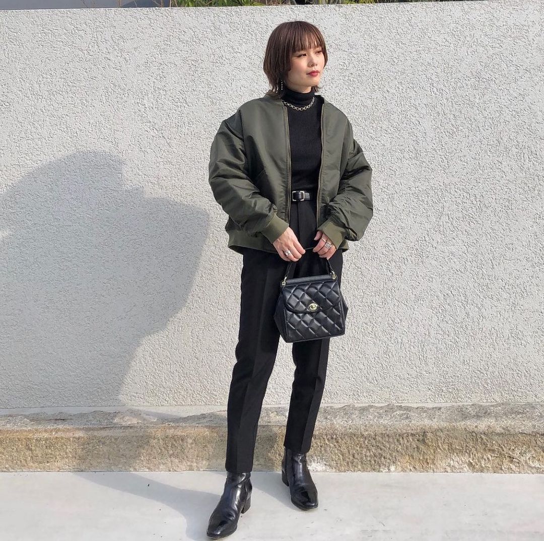 Gu For All Ma 1ブルゾン着回してみたよ 中わたma 1ブルゾン 商品番号 57オリーブ Xl着用 大きめが好きだからxl着てるけどlサイズで良かったかも Ciao Nihon