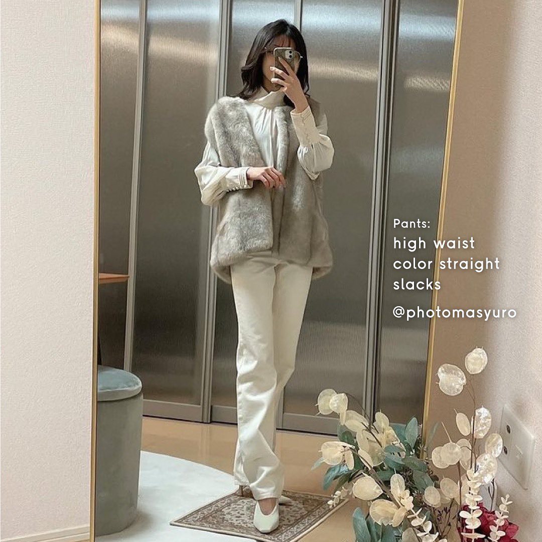 Gu For All パンツコーデ をpick Up 高身長の方に向けた長め丈のカラースラックス 腰周りをカバーするウエストタックとダーツが すっきり見せを叶えるポイントで Ciao Nihon