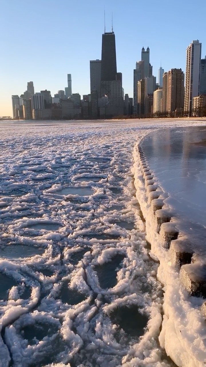 Canon Photography Pancake ice in Chicago! Insane how cold it can get what’s the coldest place