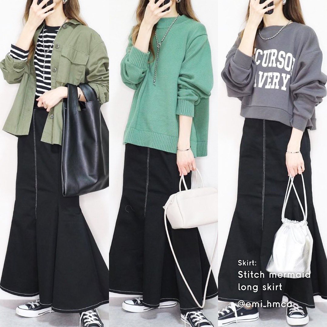 Gu For All スカートコーデ をpick Up カジュアルながらきれいめにもはける素材を使用したロングスカート すっきりとしたハイウエストから裾にかけて広がるロング Ciao Nihon Gu For All スカートコーデ をpick Up カジュアルながらきれいめにもはける素材を使用したロングスカート すっきりとしたハイウエストから裾にかけて広がるロング Ciao Nihon