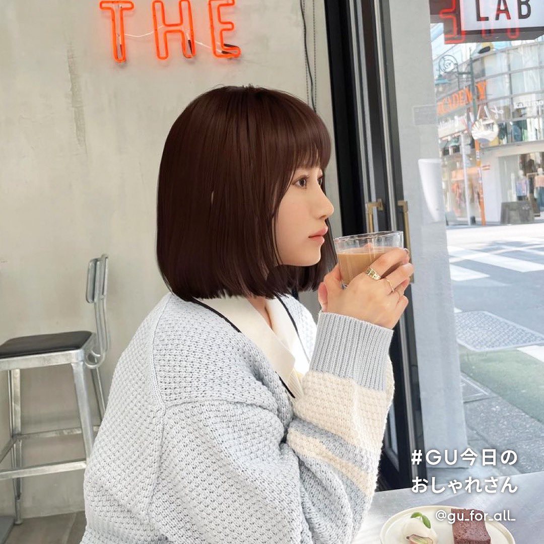 Gu For All カーディガンコーデ をpick Up Virtual Miyuu さん ステキな投稿ありがとうございます 配色切り替えがキャッチーな インパクトを Ciao Nihon