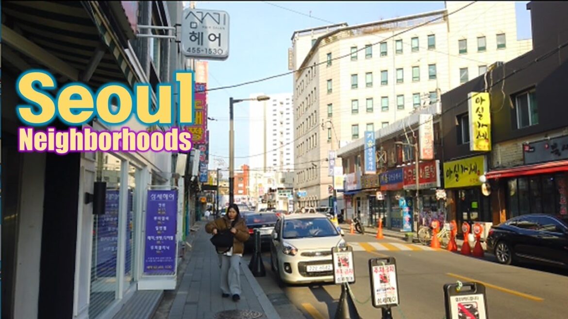 Seoul, Korea - Walking Tour of Neighborhood - 4K - Jayang 1-dong [Gwangjin-gu 3] 12(3)-5