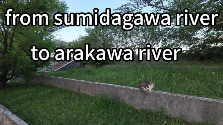 Sumidagawa river to arakawa river walking tour | 隅田川 | 荒川 | Tokyo Japan | 2024-05 | 4K