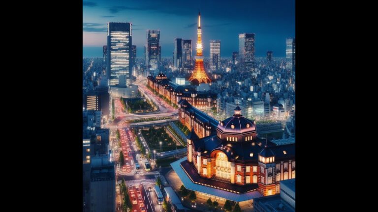 東京夜景ｰ二階建てオープンバスで一周-東京駅・東京タワー・ラインブリッジ•銀座
