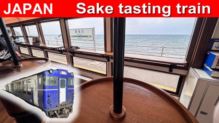 A Tasting Sake Train in Japan! Drinking Many Kinds of Sake Onboard.