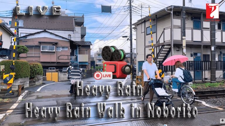 LIVE  | Heavy Rain Walk in Noborito（登戸）Kawasaki japan | 4k hdr japan travel