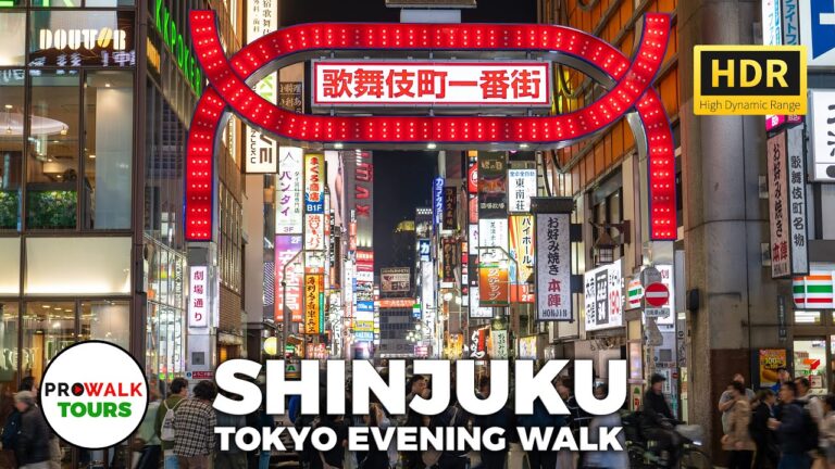 Tokyo Evening Walk in Shinjuku - 4K HDR 60fps Spatial Audio