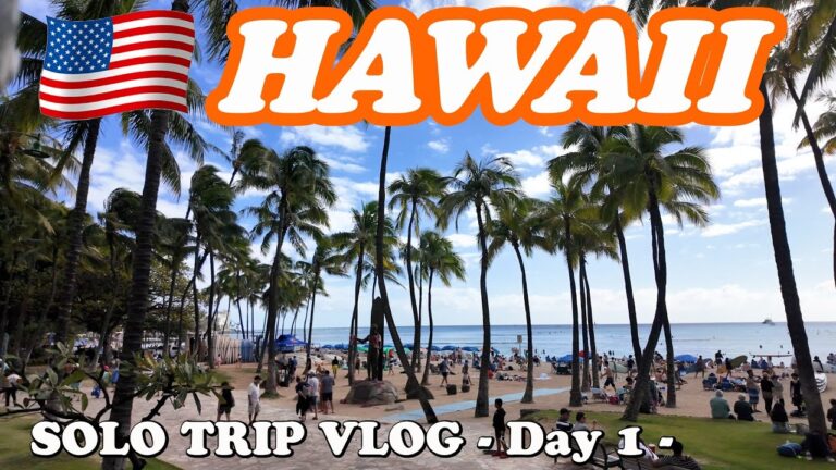 【ハワイ女ひとり旅Vlog1日目】今年もZIPAIRでハワイへ♪／過去イチおいしかったポケ丼♡／KCCファーマーズマーケット・レナーズのマラサダ