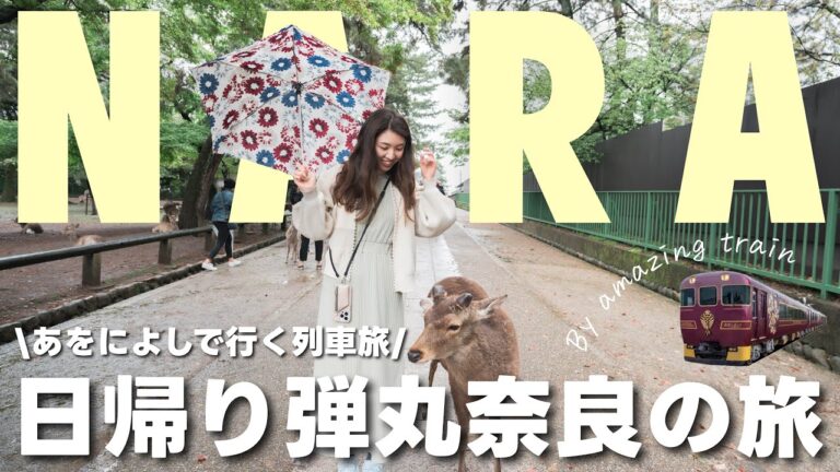 【奈良vlog】観光列車『あをによし』で行く奈良の旅🦌日帰りでも楽しめる？鹿に触ると危険？！⚠️