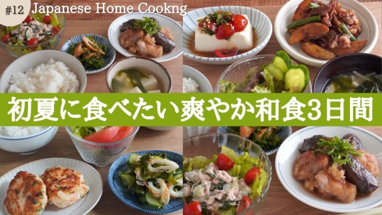 【3日間の夕飯献立】夏野菜が登場！初夏に嬉しい爽やか和食晩ごはんレシピ3日間