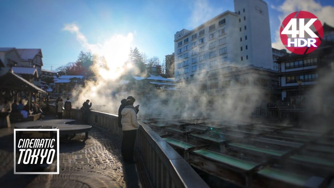 Kusatsu Hot Spring Yubatake walking tour, 4K HDR Japan Kusatsu Hot Spring Yubatake walking tour, 4K HDR Japan