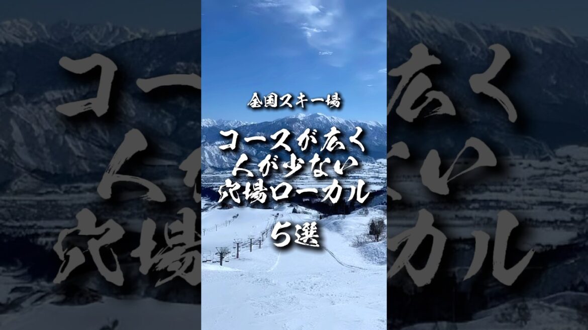 全国スキー場のコースが広いのに空いてる穴場のローカルスキー場5選 #shorts #スキー場