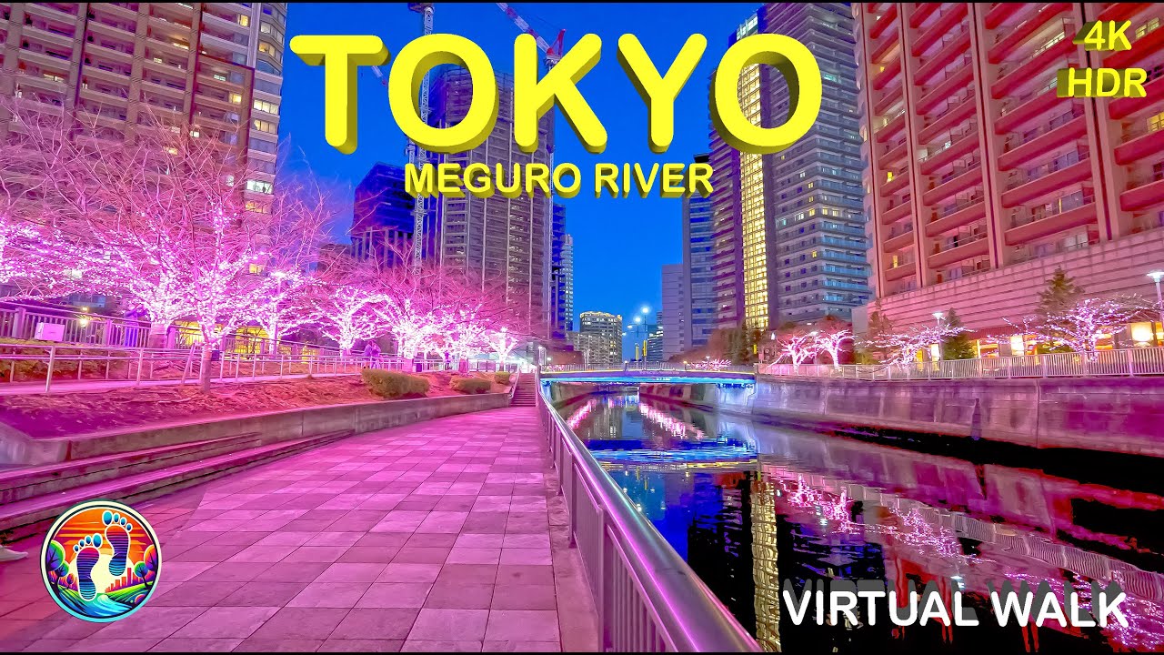 Meguro River Winter Illumination 2025/26 目黒川 | Tokyo Night Walk ...