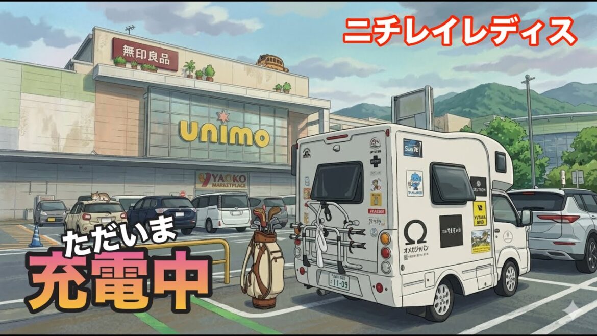 移動するのも疲れたからスーパーの駐車場で少しだけ休ませて😁【ニチレイレディス】【ヤオコー】