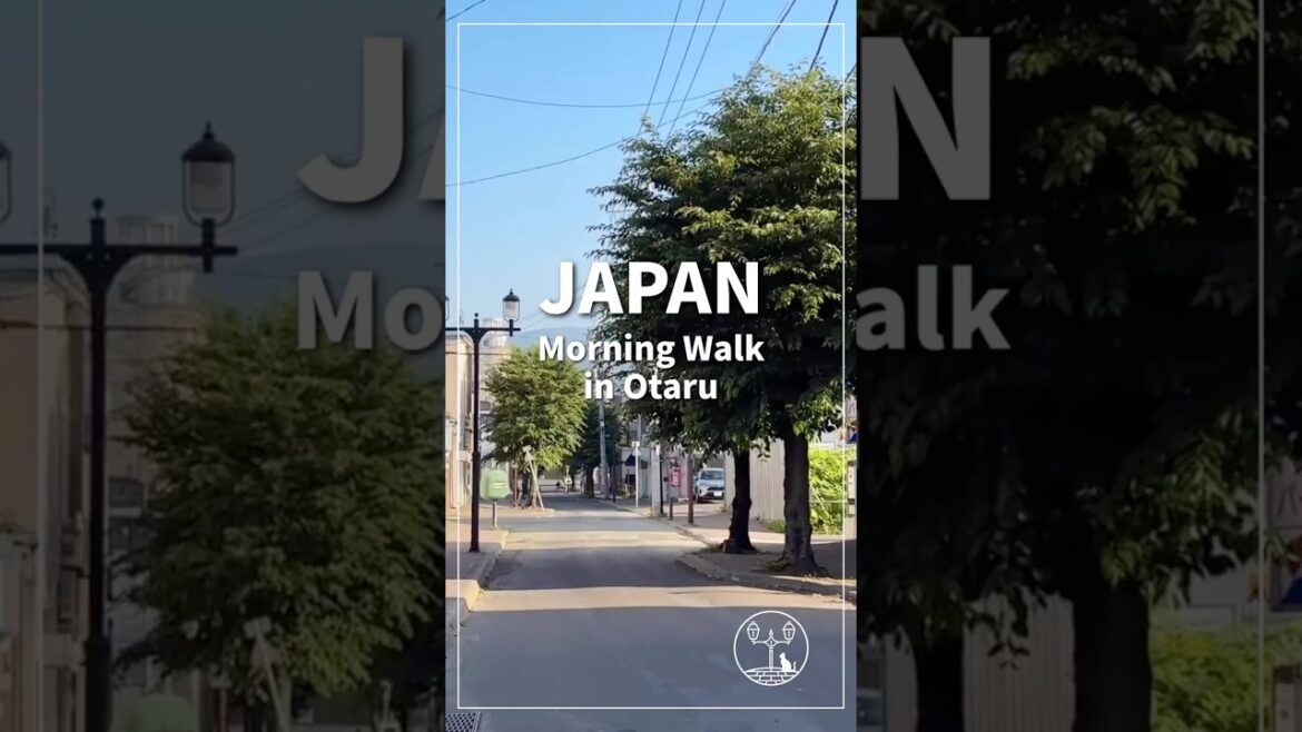 Japan Walking Tour in Otaru, Hokkaido | Sunrise on Hanagin Street ☀️ #Shorts