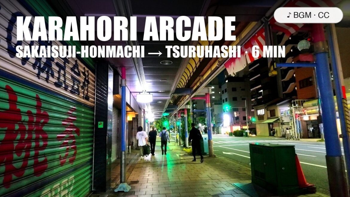 Osaka Evening Speed Walk 🇯🇵 Matsuyamachi, Karahori Arcade & Tsuruhashi | 10x | 4K Osaka Evening Speed Walk 🇯🇵 Matsuyamachi, Karahori Arcade & Tsuruhashi | 10x | 4K
