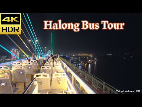 4K HDR | Halong City Sightseeing Double Decker Bus Night Tour | Vietnam 2023 4K HDR | Halong City Sightseeing Double Decker Bus Night Tour | Vietnam 2023