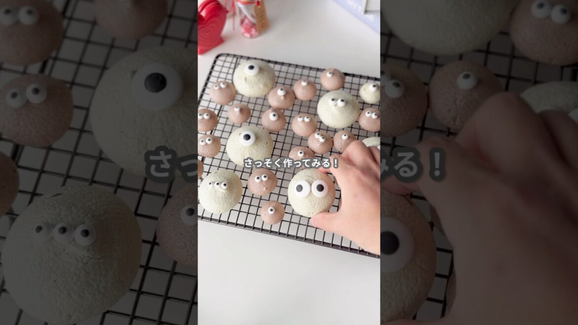 【簡単スイーツ】メレンゲクッキー（ココア、抹茶Ver.）の作り方 #shorts