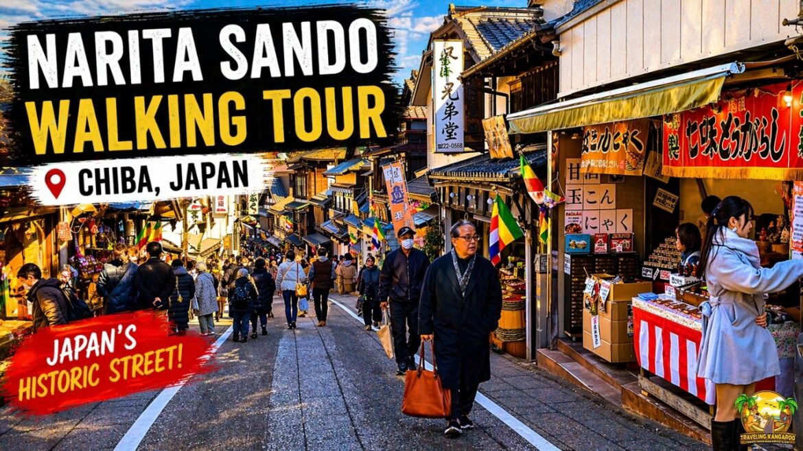 Narita Sando Walking Tour in 4K | Chiba, Japan